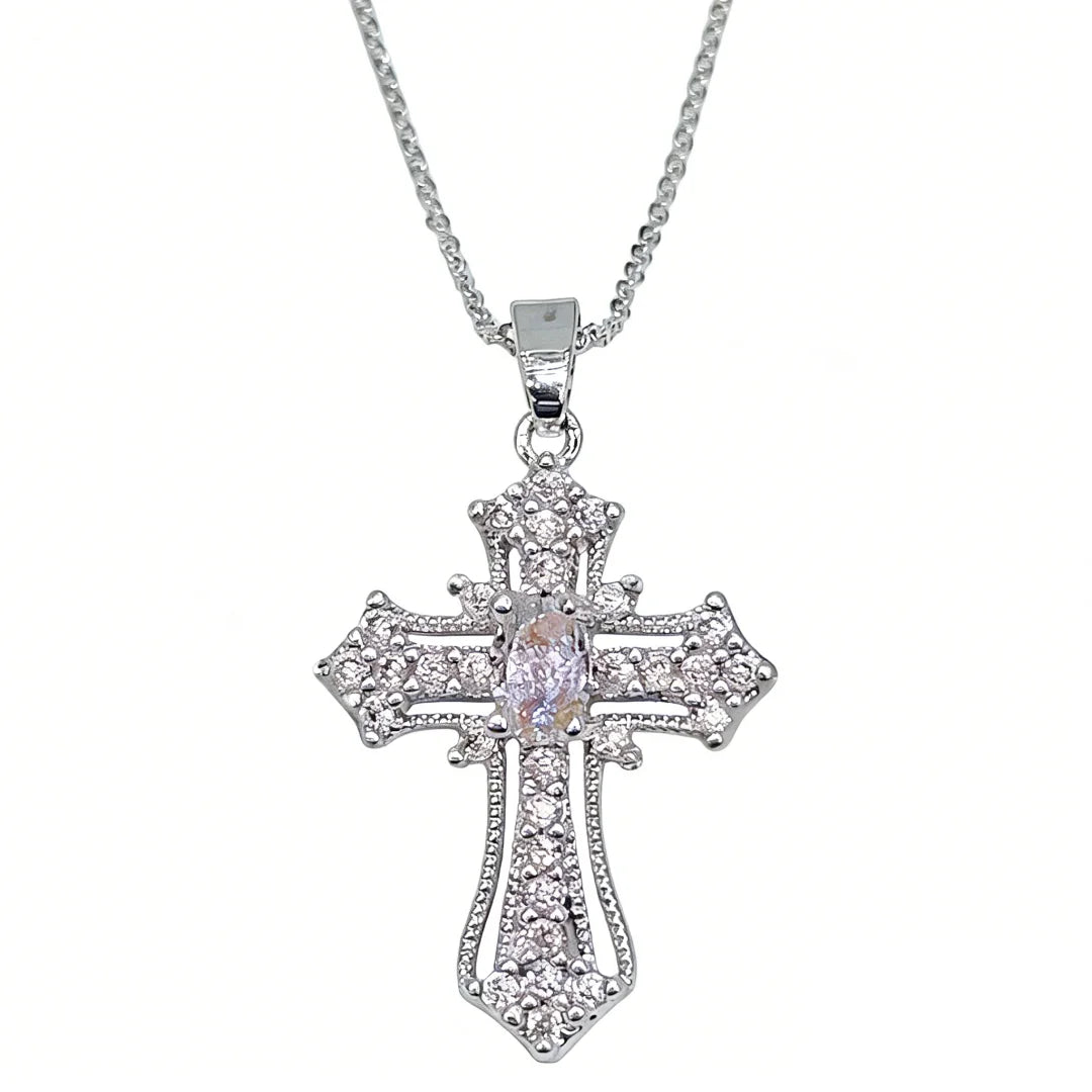 1-piece vintage cross necklace,