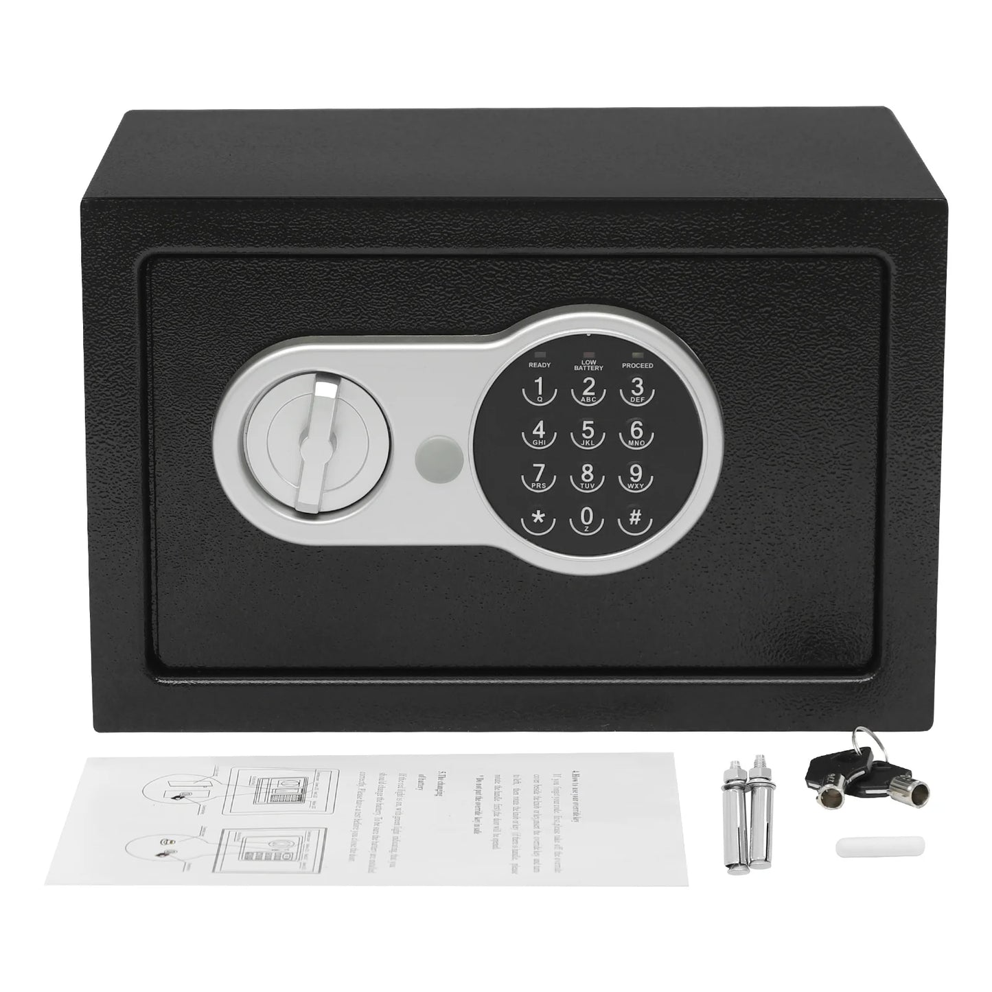 Safe Deposit Box Anti-theft Digital Lock Safe Cash Box Jewelry Case with Keys For Bedrooms Offices