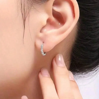 Perfect Pair of Mini Stud Earrings: Sleek Silver Design