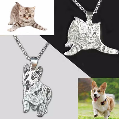 Custom Photo Engraved Necklace Personalized