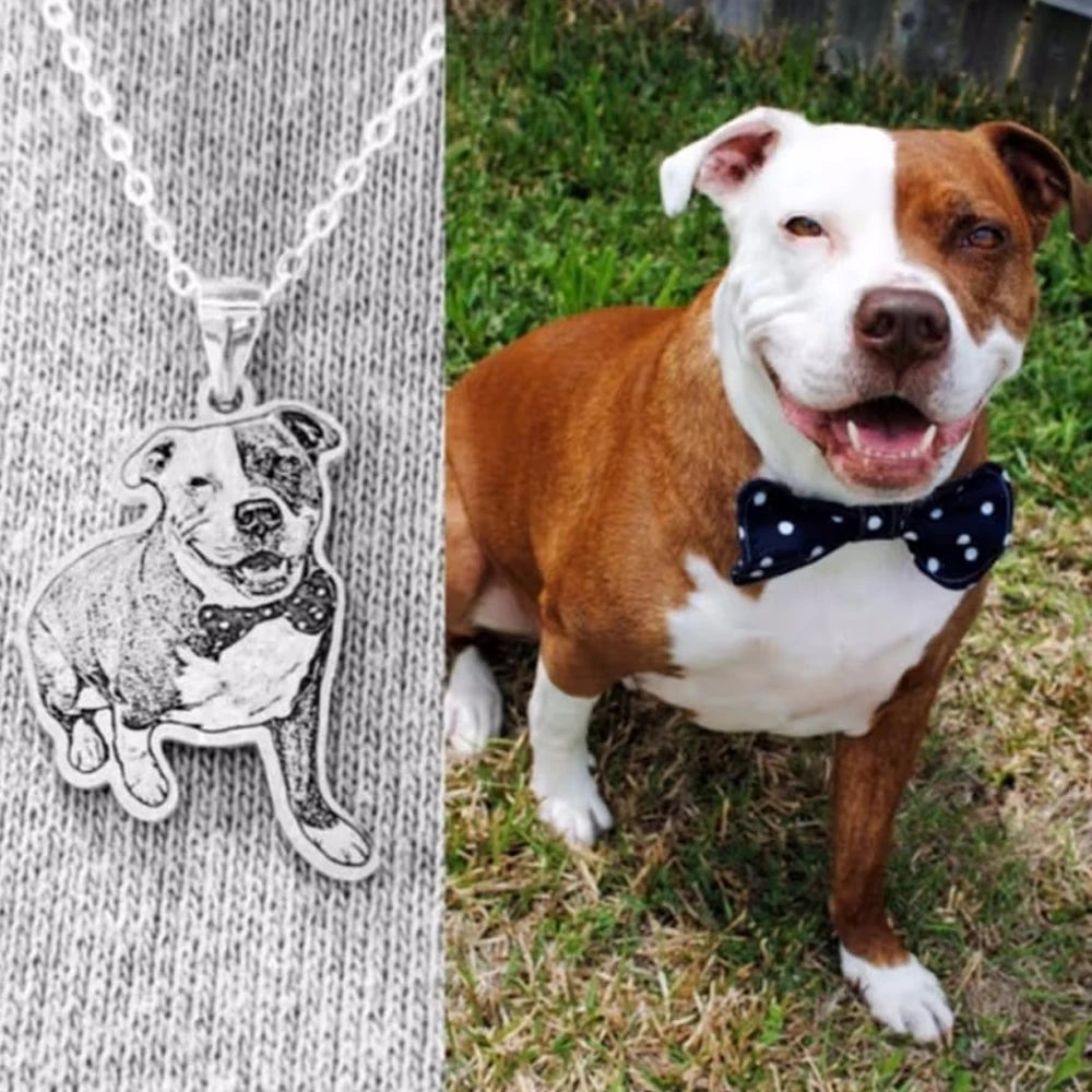 Custom Photo Engraved Necklace Personalized