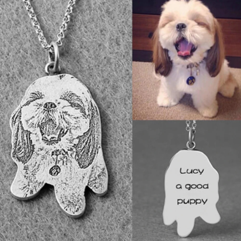 Custom Photo Engraved Necklace Personalized