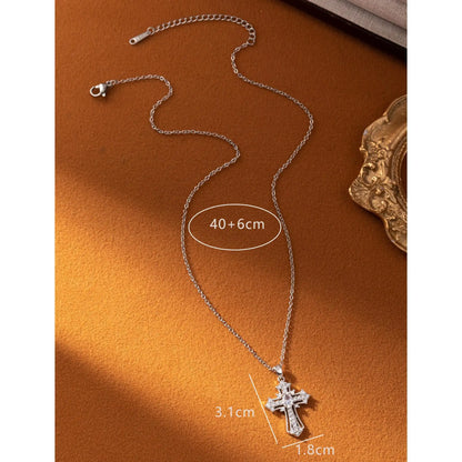 1-piece vintage cross necklace,