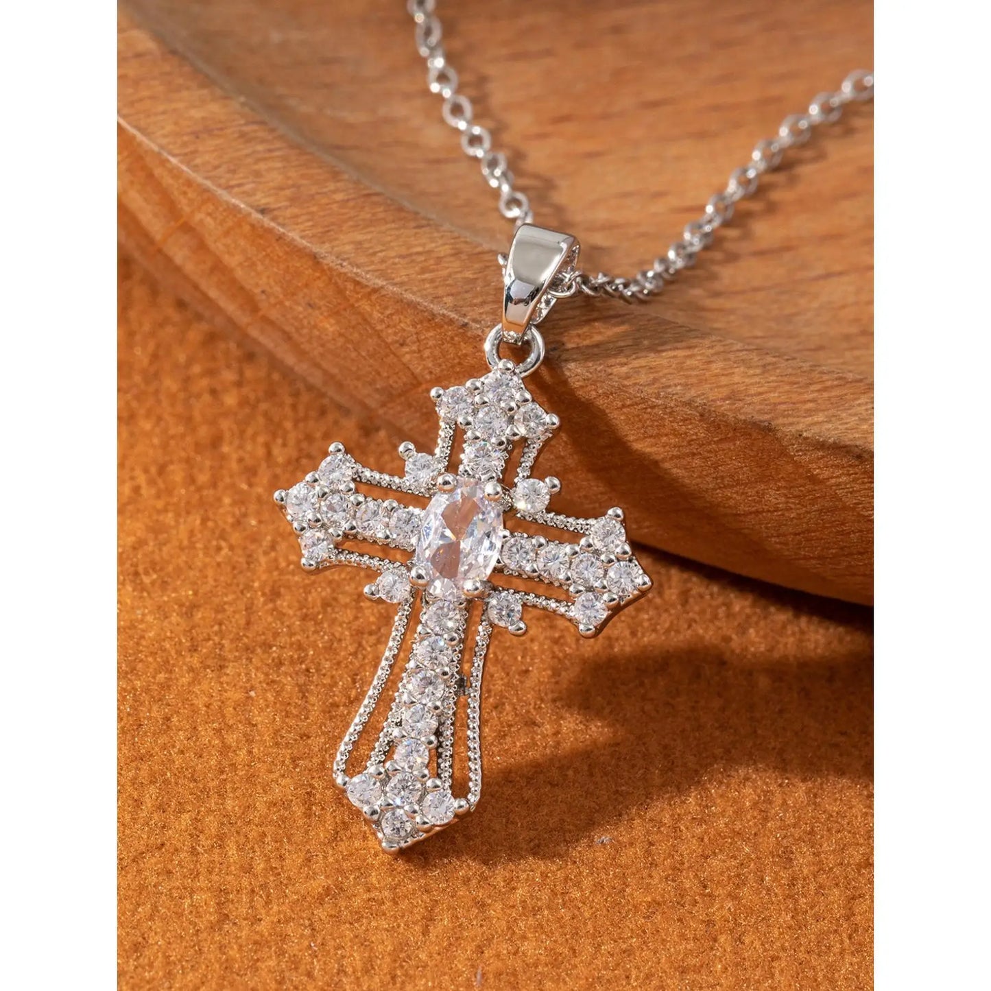 1-piece vintage cross necklace,