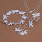 925 sterling Silver necklace bracelet Earrings jewelry set