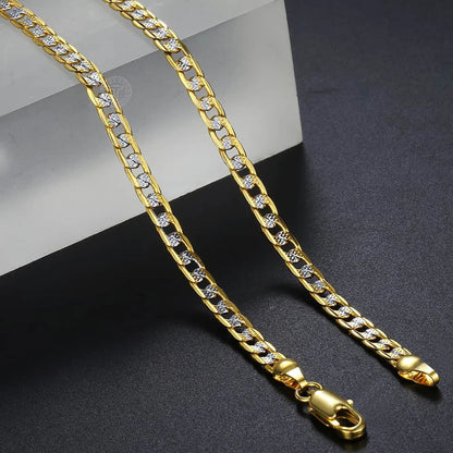 Davieslee 4mm Necklace for Men Women Curb Chain