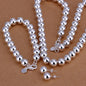 925 sterling Silver necklace bracelet Earrings jewelry set