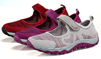 Summer Women Casual Flats Fabric Hoop & Loop Soft Comfy