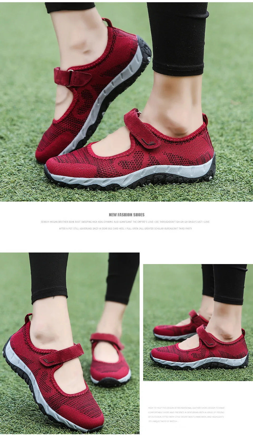 Summer Women Casual Flats Fabric Hoop & Loop Soft Comfy