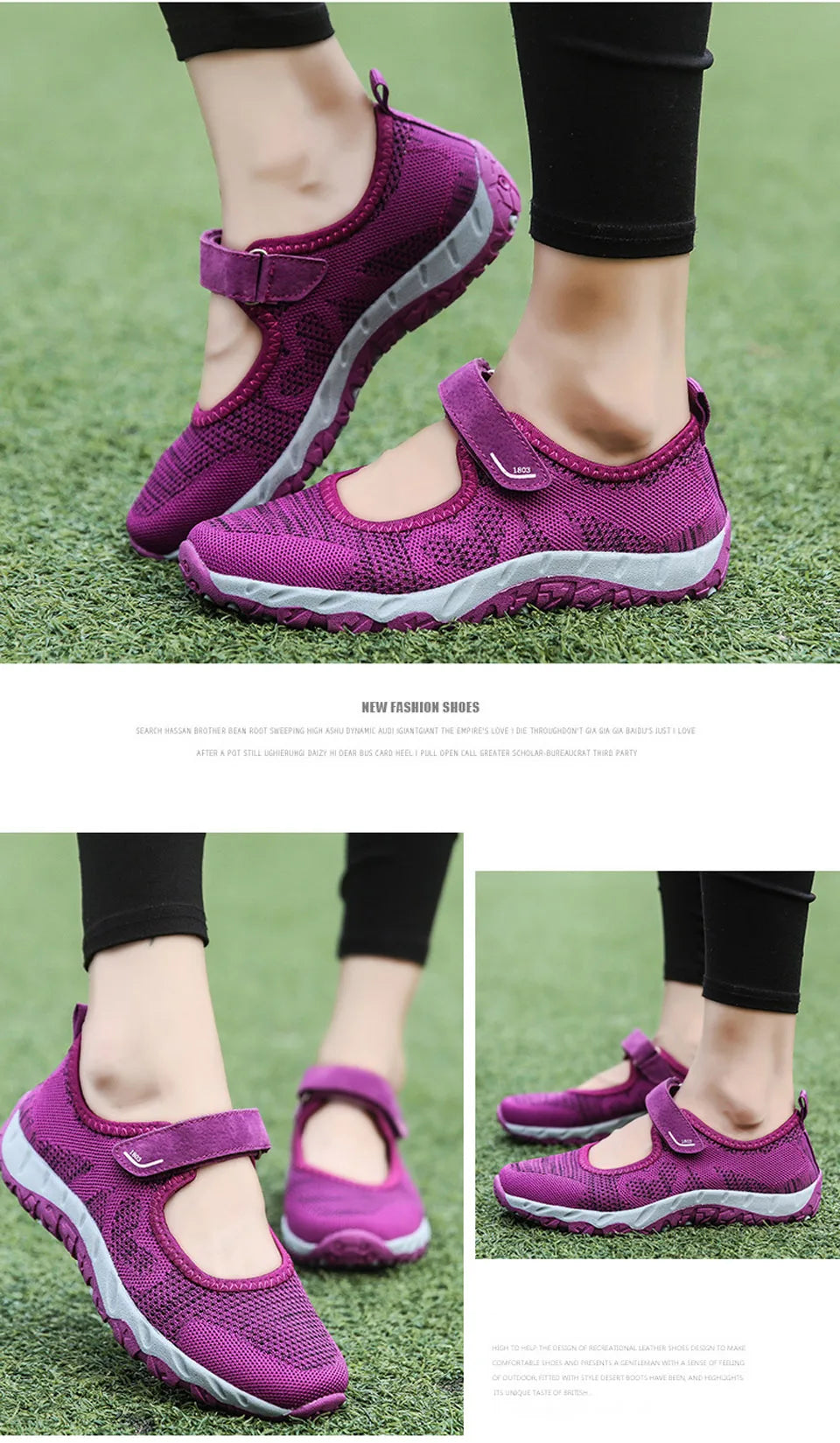 Summer Women Casual Flats Fabric Hoop & Loop Soft Comfy