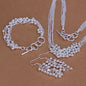 925 sterling Silver necklace bracelet Earrings jewelry set