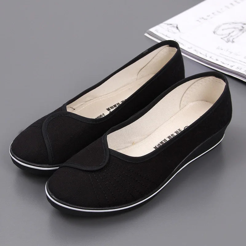 EOFK Women Loafers Soft Slip On Canvas Flats