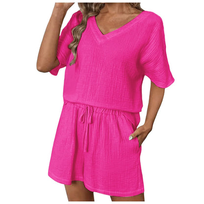 vacation outfits Casual Suit Solid Color