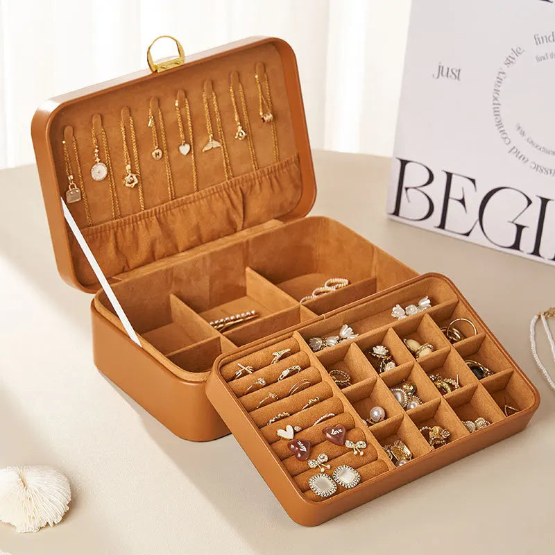 # PU Leather Big Jewelry Box  With Lock