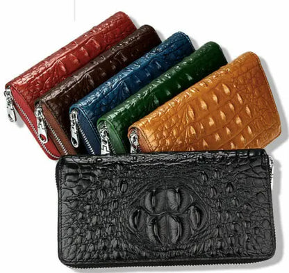 Fashion Women Crocodile Leather Wallet Large Capacity Credit Cards Holder Organizer Phone Clutch