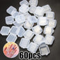 Transparent Plastic Mini Square Storage Box for Pill Jewelry Earrings Dustproof
