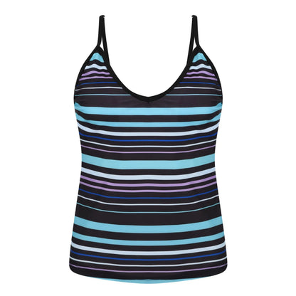Women's Swimming Suit Ladies Striped Two Piece Swimsuit With Shorts