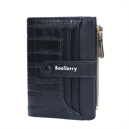 Baellerry Brand Wallet New Women's Short Wallet Buckle Sanded Leather Coin Purse
