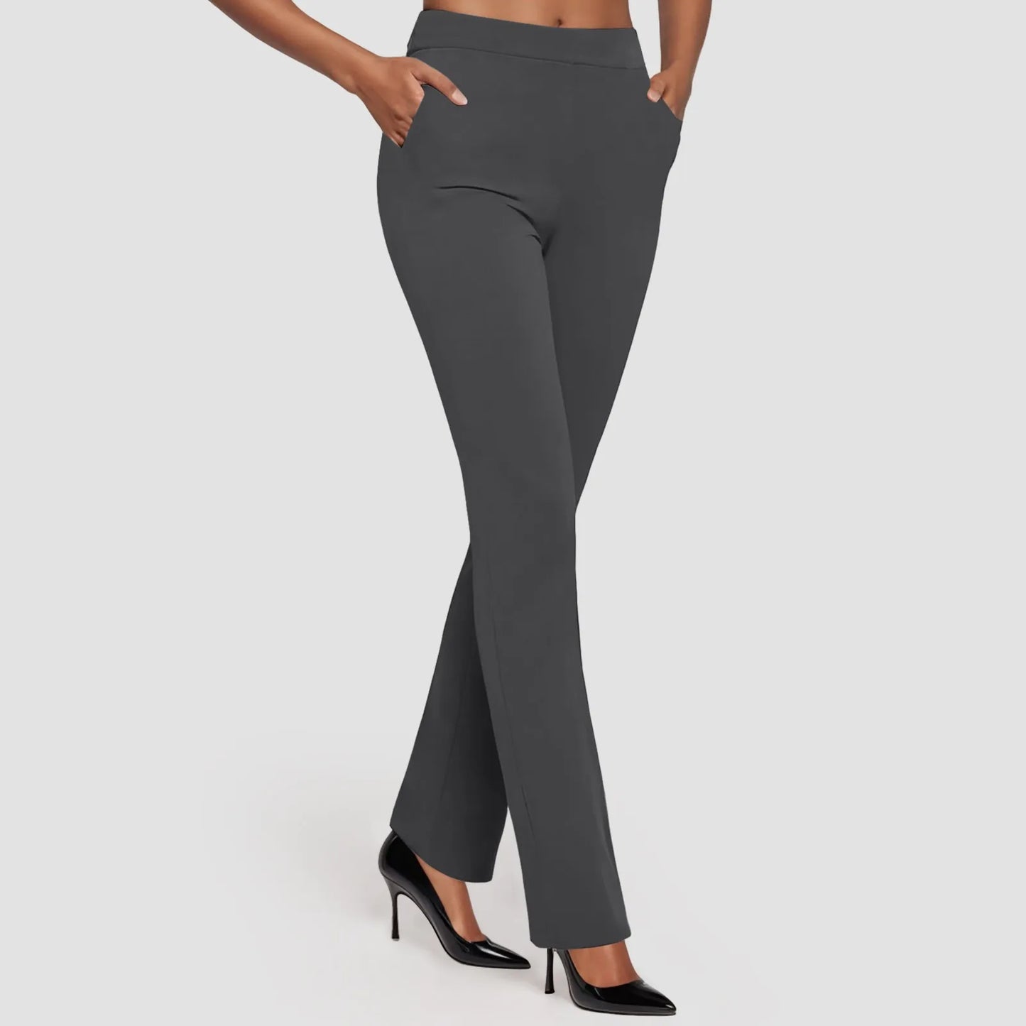 Women Business Casual Work Pants High Waist Stretch with Pockets
