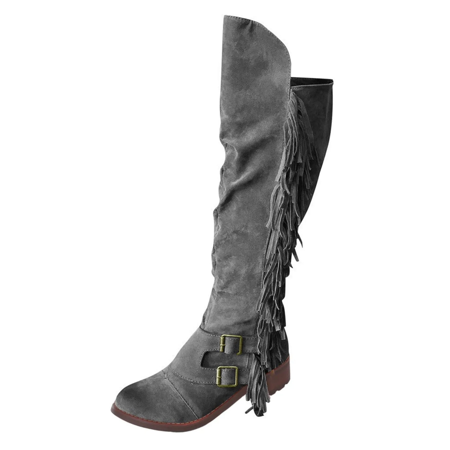 Women's Fringe Vintage Knee high Boot with Tassel