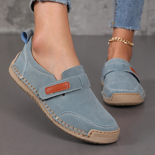 Comfortable Slip on Loafers Women Leather Shoes