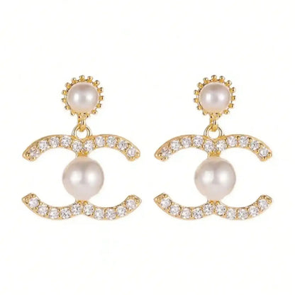 Elegant Charm Dangle Earrings – 1 Pair Vintage Faux Pearl