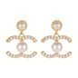 Elegant Charm Dangle Earrings – 1 Pair Vintage Faux Pearl