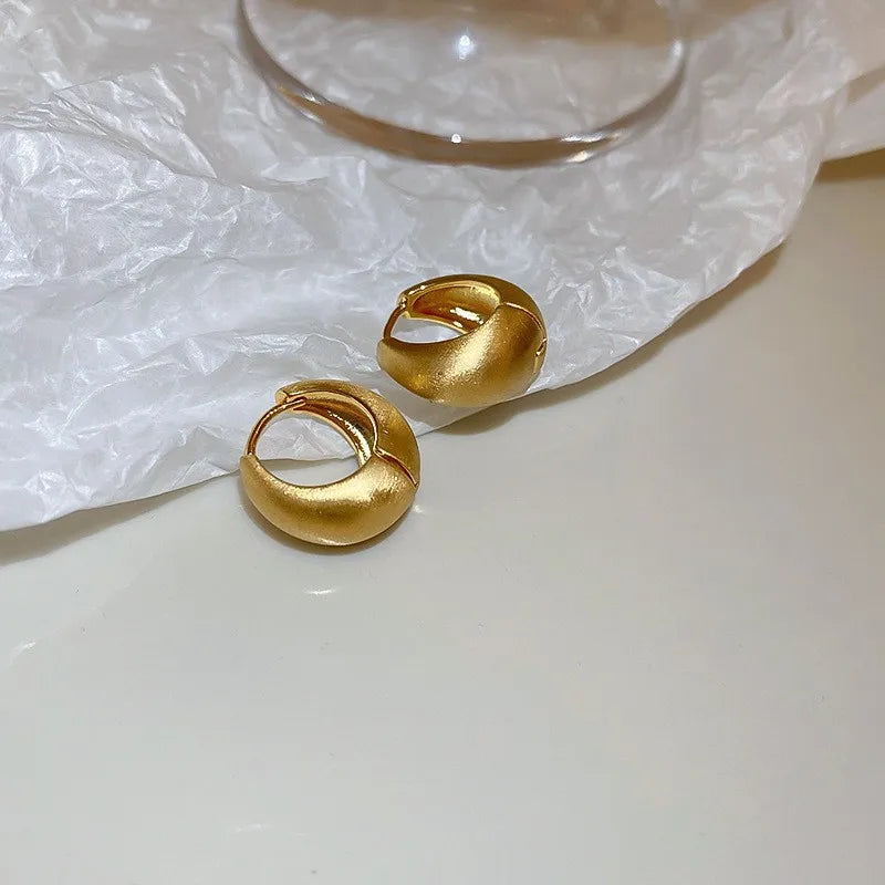 Needle-Shaped Smooth Geometric Earrings, Casual, Simple,