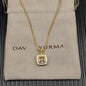 2025 New High-Quality Square Diamond Necklace and Earrings Set