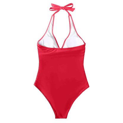 Tummy Control Swimsuit Cross Front Striped One Piece