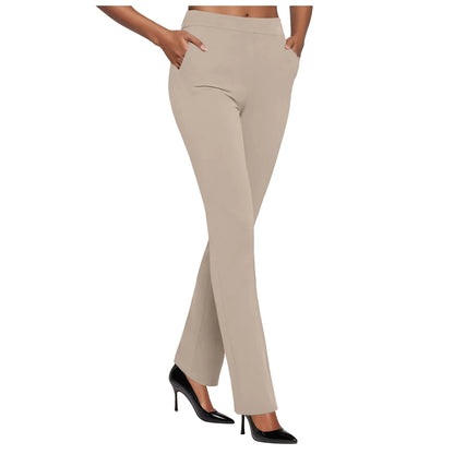 Women Business Casual Work Pants High Waist Stretch with Pockets
