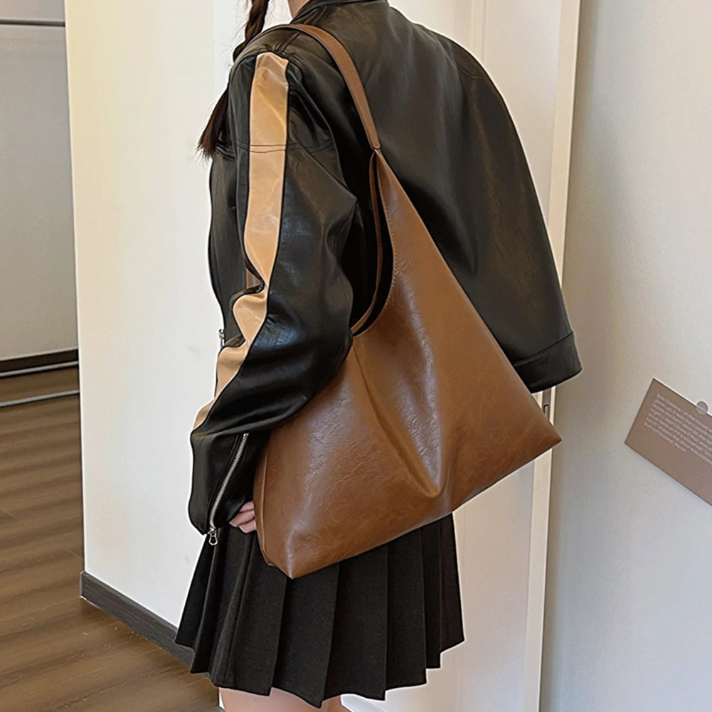 Large Capacity Women PU Soft Leather Tote Bag