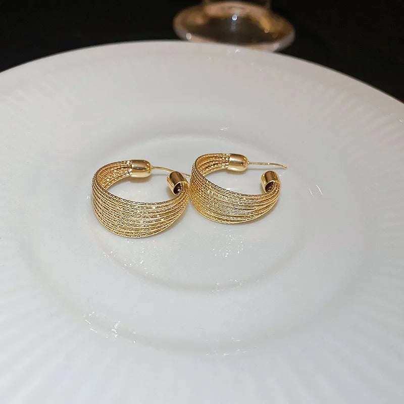 Needle-Shaped Smooth Geometric Earrings, Casual, Simple,