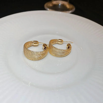 Needle-Shaped Smooth Geometric Earrings, Casual, Simple,