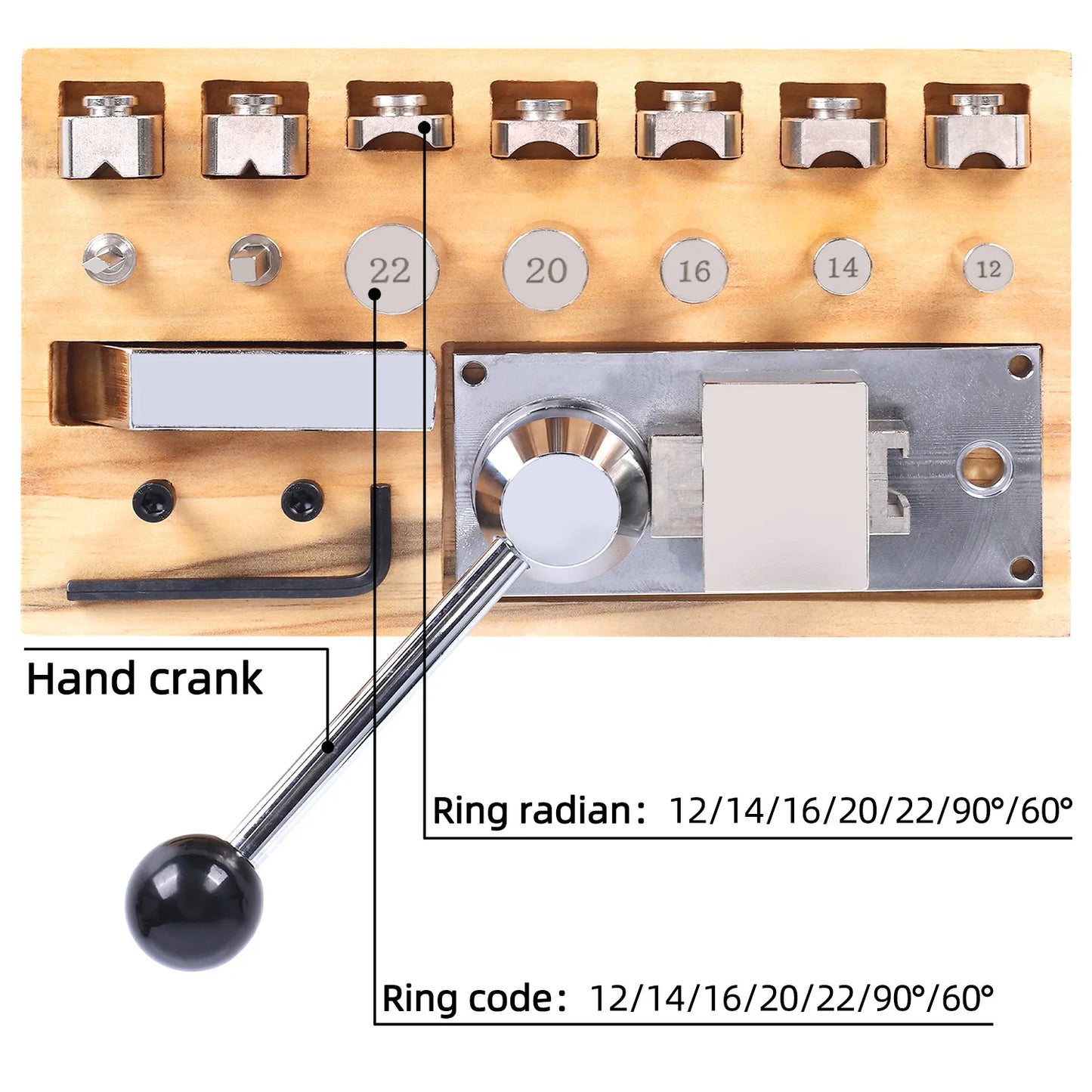 Ring Bending Machine Kit for Earring Finger Ring Jewelry Making Wooden Metal Bender III