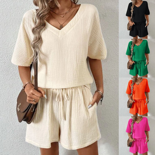 vacation outfits Casual Suit Solid Color