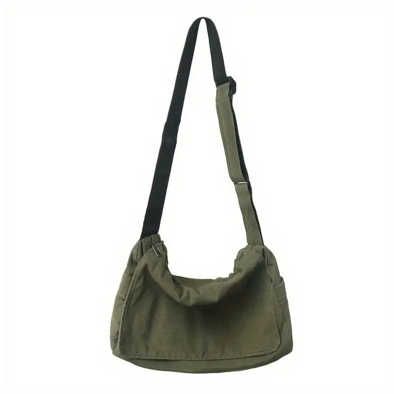 Messenger Bag, Vintage Canvas Teenager Shoulder Tote