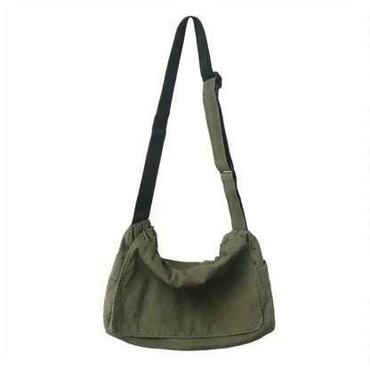 Messenger Bag, Vintage Canvas Teenager Shoulder Tote