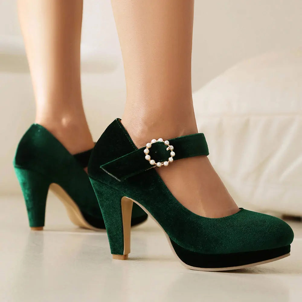 Classic White Mary Jane Pumps