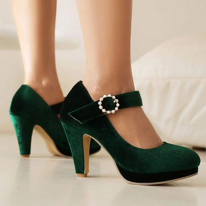 Classic White Mary Jane Pumps