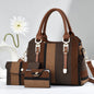 3PCS Bag Set, Canvas Shoulder Bag, with Purse and Card Holder