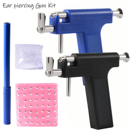 Professional Ear Piercing Gun Tool Set 98pc Ear Studs Steel Ear Nose Navel Body Piercing Gun Unit Tool Kit