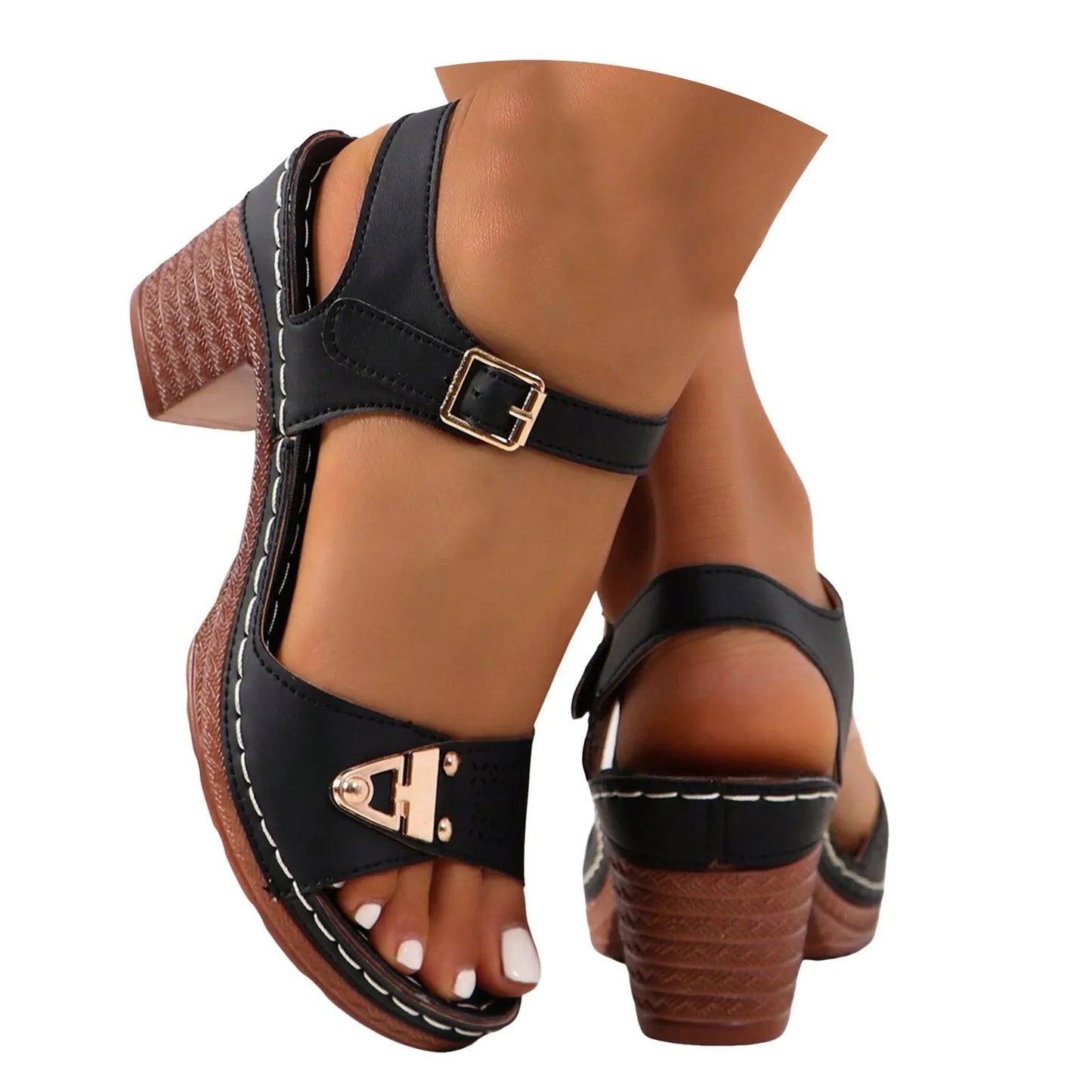 Fashion Sandals with Adjustable Buckles