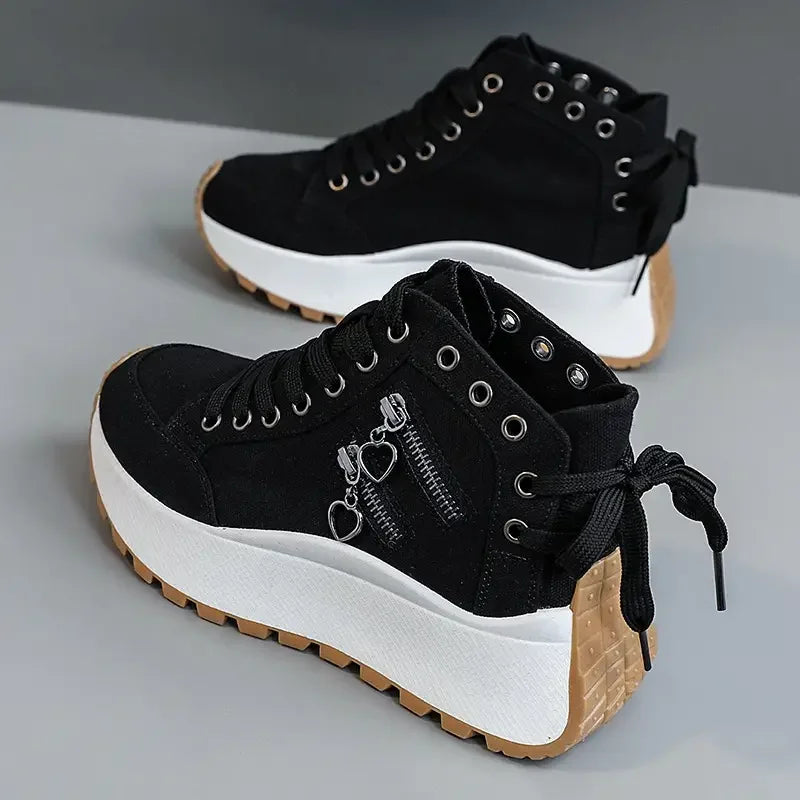 Women Sneakers High Top Denim Canvas Shoes
