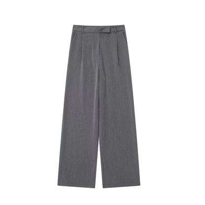 Willshela Women Fashion Solid Front Zipper Straight Pants High Waist Full Length