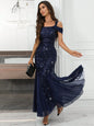 Elegant Off-Shoulder Sequin Mermaid Evening Dress