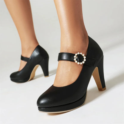 Classic White Mary Jane Pumps