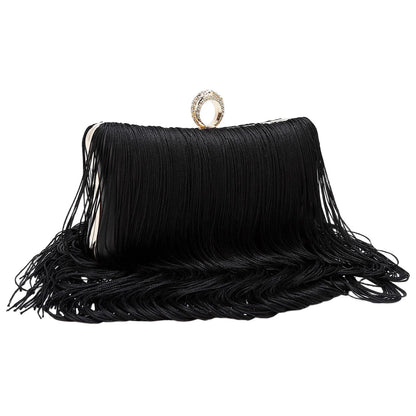 Evening Bag for Women Long Tassel Design Clutch Purses For Wedding Cocktail Prom