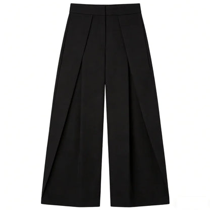 Striped Pleated Pants Baggy Wide Leg High Waist Pants