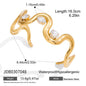 world Classic Trendy 18K Gold Color Plated Elliptical White Zircon Bracelets Waterproof Stainless-Steel Jewelry